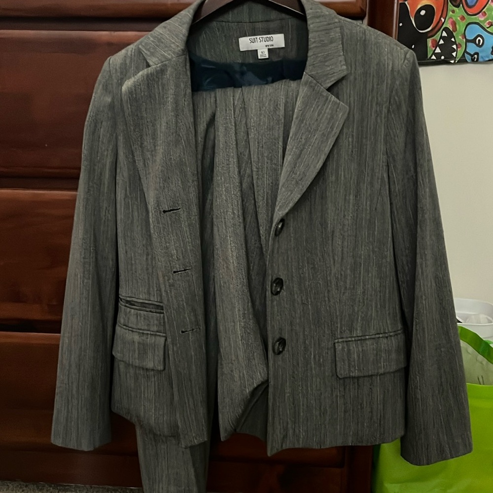 Grey Suit Studio Pants/Blazer Set